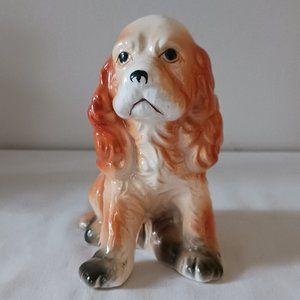 Vintage 1960s Ceramic Dog Figurine Cocker Spaniel Brinn's Made in Japan MIJ